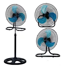 Ventilador 3 En 1 Turbo 10 Pulgadas 3 Velocidades Pie Pared