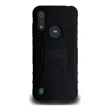 2 Micas + 1 Funda Uso Rudo Con Clip Para Motorola