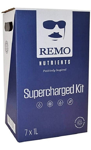 Fertilizante Remo Supercharged Kit 7x 1 Litro Jardim 420