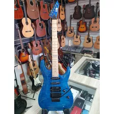 Guitarra Esp Ltd Mh-103 Qm See Thru Blue