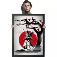 Quadro Anime Rurouni Kenshin Arte Samurai X 84x60 A1