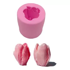 Molde De Silicón Flor Capullo De Rosa Para Velas Jabones 