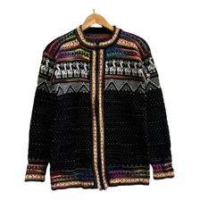 Campera Saco De Lana De Alpaca Chispas Real 