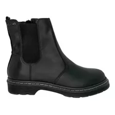 Bota Feminina Coturno Preto Via Uno Cano Médio Ankle Boot