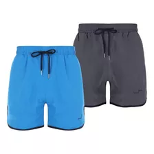 Paquete 2 Shorts Deportivos Para Hombre Stretch Gym