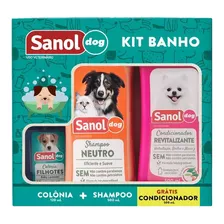 Kit Banho Pet Sanoldog Shampoo+colônia+condicionador Grátis