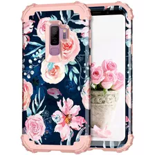 Funda Para Samsung Galaxy S9 Plus / Azul Con Flores