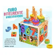 Cubo De Encaje Inteligente Multifuncion Madera Montessori