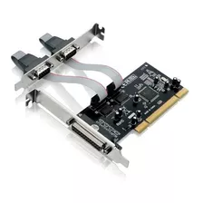 Placa Serial Paralela Pci Rs232 Db25 Db9 Perfil Baixo