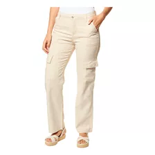 Calça Feminina Linho Reta Cargo Sawary 