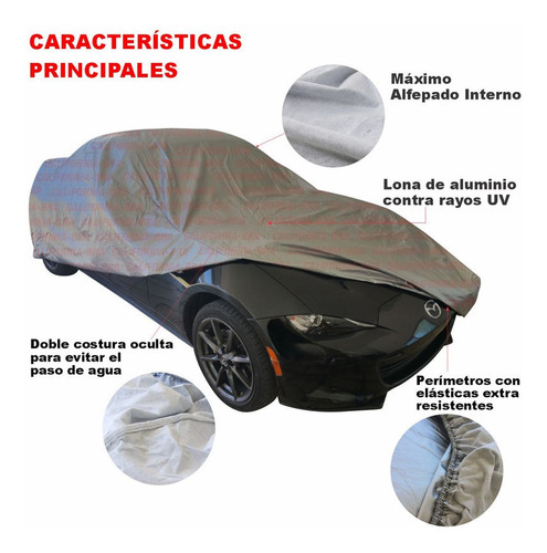 Funda Cubierta Lona Afelpada Cubre Honda Civic 2020. Foto 3