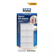 Adesivo Anti-impacto Quadrado Branco 8 Uni (19.8mm) Tekbond