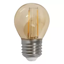 Lâmpada Retro Filamento Led G45 2w Luz Âmbar Bivolt Cor Da Luz 2000k Ambar 110v/220v