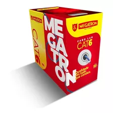 Cabo De Rede 100% Cobre Cat6 Megatron 305m Preto Anatel