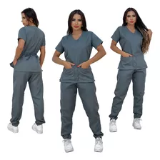 Pijama Cirúrgico Feminino Uniforme Hospitalar Scrub Gola V