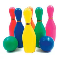 Brinquedo Jogo De Boliche Infantil 6 Pinos E 2 Bolas