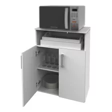 Mueble Porta Microondas 2 Puertas Mesa Auxiliar Organizador Axm060 Dielfe