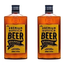Shampoo Para Cabelo E Barba Qod Premium Beer 200ml Kit C/2un