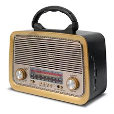 Caixa De Som Retro Bluetooth Radio Fm Usb Vintage Lanterna