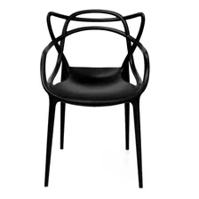 Cadeira De Jantar Top Chairs Top Chairs Allegra, Estrutura De Cor Preto, 6 Unidades