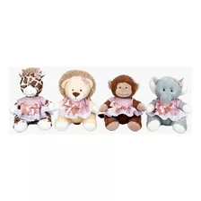 Kit Safari Menina Infantil Bebe P/nichos E Decoracao 4 Pecas