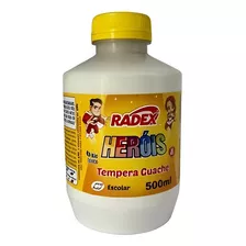 Tinta Tempera Guache Escolar Radex Pote 500ml Branco