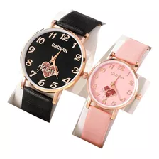 Juego Reloj Pareja San Valentín Amor Hombre Mujer Rosa Negro