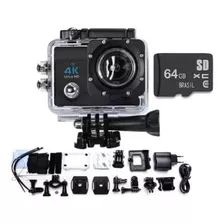 Action Cam Wifi Câmera Capacete Esporte Mergulho Hd 1080p 4k Cor Preto