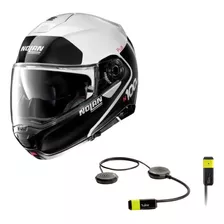 Capacete Moto Nolan N100-5 Plus Distinctive Branco @#