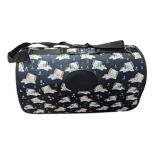 Mala Bolsa Transporte G C/ Tela Para Pet Cães E Gatos