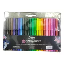 Marcadores Escolares. 24 Colores Shark X 4 Paquetes