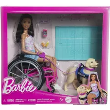 Barbie Fashion Boneca Cadeira De Rodas E Cão Mattel Hjy85