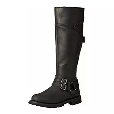 Bota De Moto Harley-davidson Lomita Para Mujer, Negra, 9,5 M