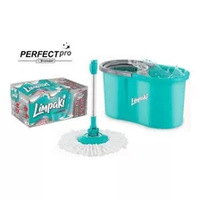 Mop Perfect Pro Perfect Mop 360 Pro Limpaki Com Balde Centrífuga Azul-turquesa