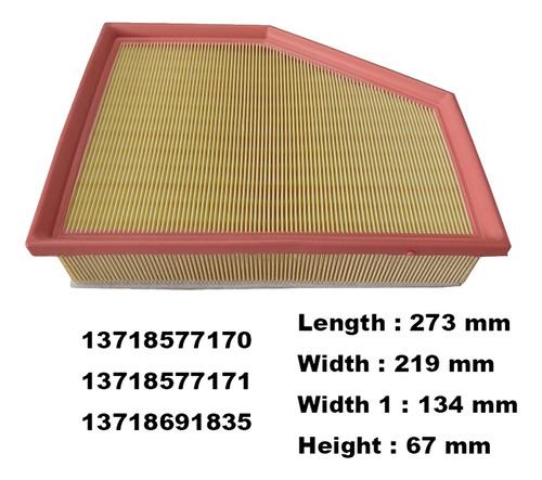 Air Filter 13718577170 For  X3 G01 2017 2018 2019 2020 2021 Foto 5
