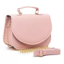 Bolsa Feminina Pequena Luxo De Ombro Coleção Vrm Cores Cor Rosa Cor Da Correia De Ombro Mesma Cor Da Bolsa