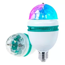 Lámpara Luz Led Luces Rgb Bola Giratoria Colores Discoteca