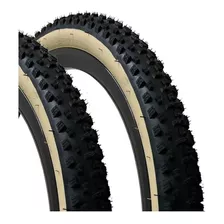 Par Pneus Mtb Paco Nomad Faixa Bege Bike Aro 29 X 2.10 Balão Cor Preto