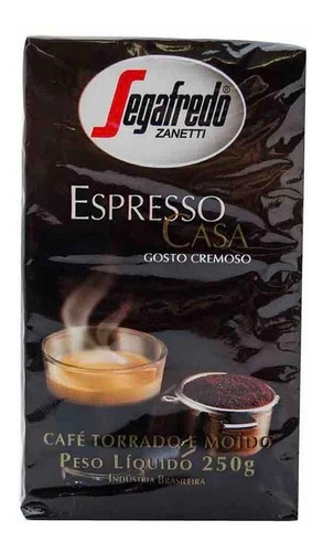 Cafe Molido Segafredo Espresso Casa 250g Tostado Sin Azucar