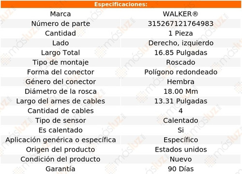 Sensor O2 Ox Izq/der Pontiac G8 3.6l V6 08/09 Walker Foto 6