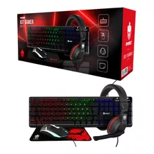 Kit Gamer Evolut Eg-54 Teclado+mouse+fone+mouse Pad