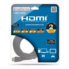 Cabo Hdmi 2.0 4k 3d Uhd Hdr - 2 Metros