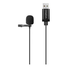 Microfone De Lapela Usb Para Windows E Mac Ckmova Lum4 Cor Preto