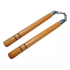 Nunchaku Profissional De Madeira Grande Rolamentado Treino