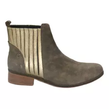 Botin Cuero Mujer Kuss Nerea Moro Dorado