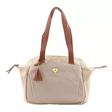 Bolsa De Hombro Mujer Bandolera, Bolso Dama Grande Luckyly Color Beige Color De La Correa De Hombro Negro