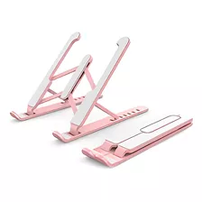 Base Suporte Ergonômico P/ Notebook,tablet Dobravel Cor Rosa