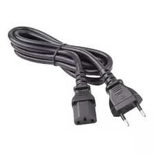 Cable De Poder Pc Cobre Grueso 1.5m Cargador Fuente De Poder Color Negro