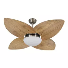 Ventilador De Teto Dunamis Bronze 4 Pás Rádica Freijó 220v