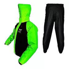 Conjunto Capa De Chuva Nave Motoqueiro Nylon Emborrachado